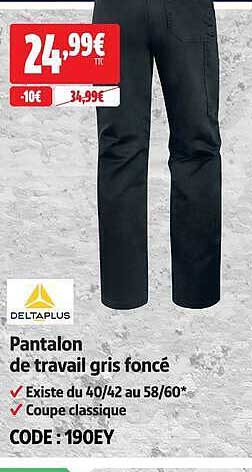 Pantalon de travail gris foncé