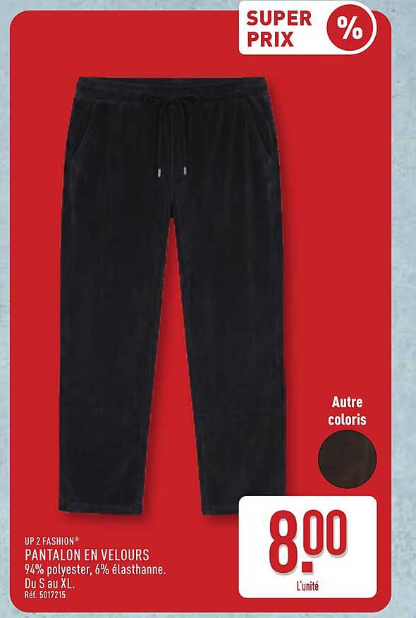 PANTALON EN VELOURS