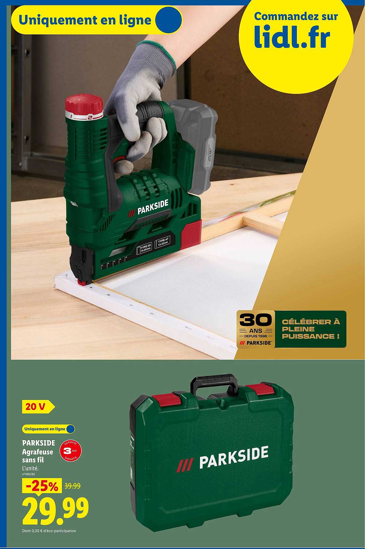 PARKSIDE Agrafeuse sans fil