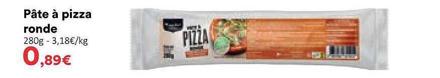 Pâte à pizza ronde