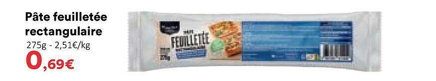 Pâte feuilletée rectangulaire