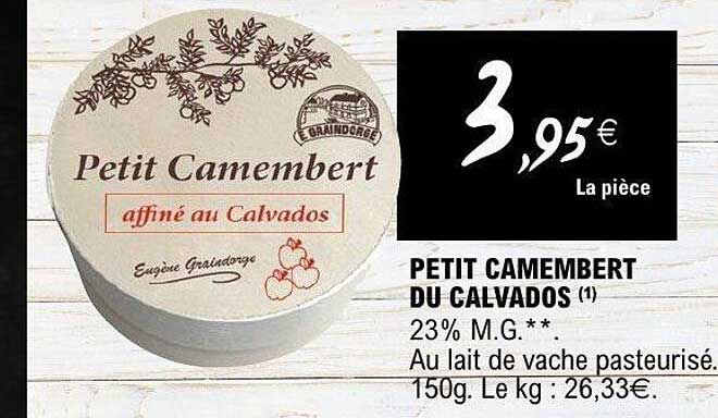 Petit Camembert affiné au Calvados