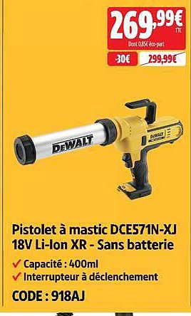 Pistolet à mastic DCES571N-XJ 18V Li-on XR - Sans batterie