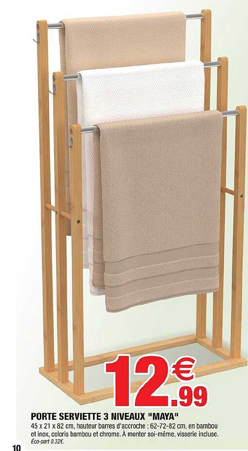 PORTE SERVIETTE 3 NIVEAUX "MAYA"