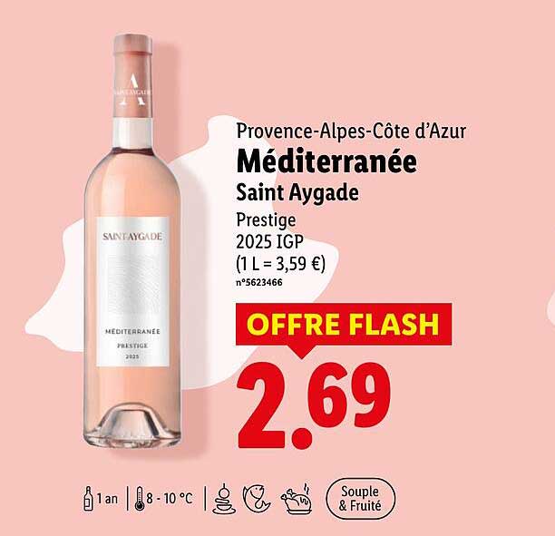 Provence-Alpes-Côte d’Azur Méditerranée Saint Aygade Prestige 2025 IGP