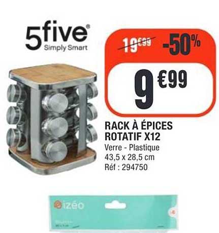 RACK À ÉPICES ROTATIF X12
