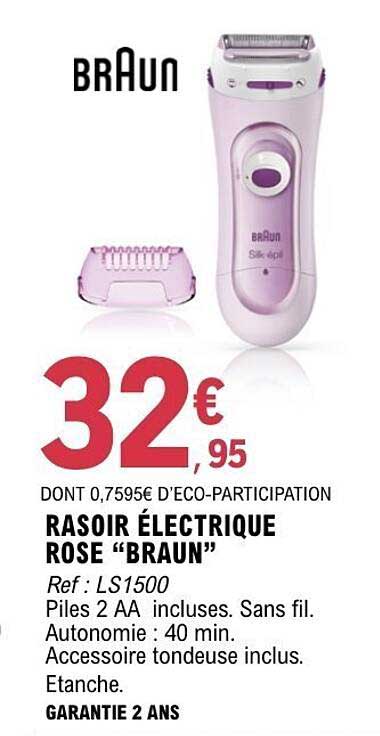 RASOIR ÉLECTRIQUE ROSE “BRAUN”