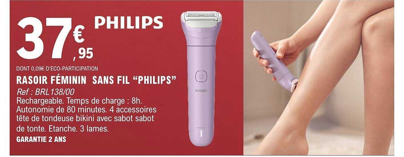RASOIR FÉMININ SANS FIL “PHILIPS”
