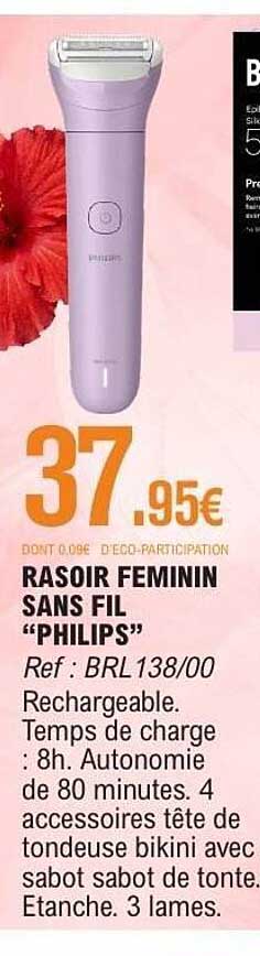 RASOIR FEMININ SANS FIL “PHILIPS”