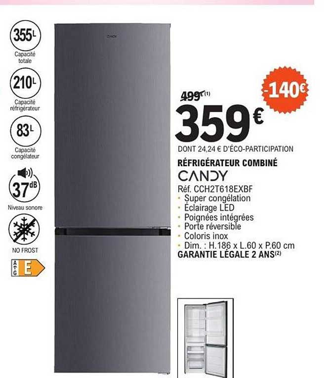 RÉFRIGÉRATEUR COMBINÉ CANDY