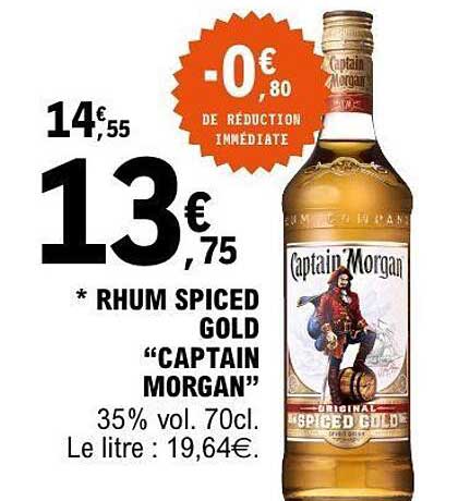 RHUM SPICED GOLD "CAPTAIN MORGAN"