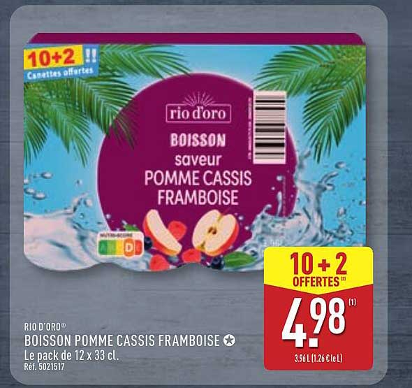 RIO D'ORO® BOISSON POMME CASSIS FRAMBOISE