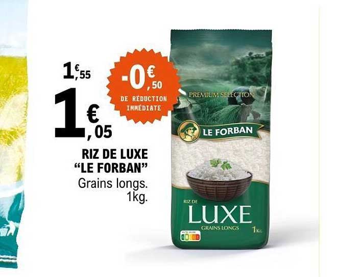 RIZ DE LUXE “LE FORBAN” Grains longs. 1kg.