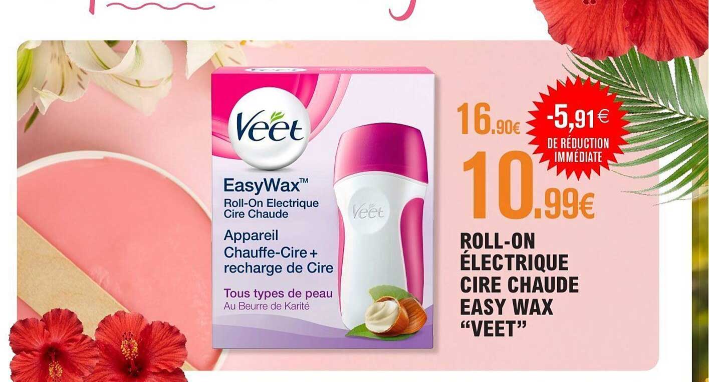 ROLL-ON ÉLECTRIQUE CIRE CHAUDE EASY WAX “VEET”