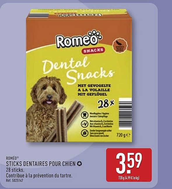 ROMÉO® STICKS DENTAIRES POUR CHIEN