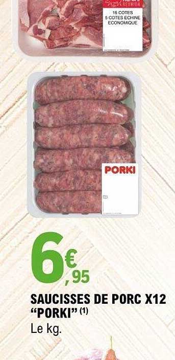 SAUCISSES DE PORC X12 "PORKI" (1)