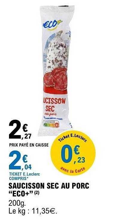 SAUCISSON SEC AU PORC "ECO+" (2)