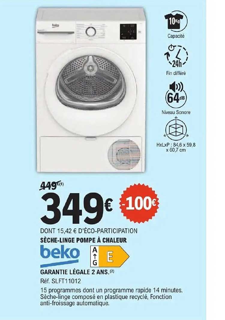 SÈCHE-LINGE POMPE À CHALEUR
