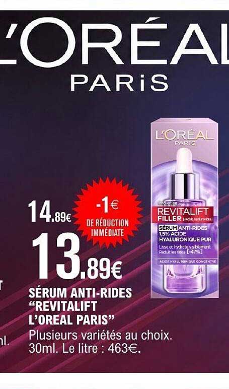 SÉRUM ANTI-RIDES “REVITALIFT L’OREAL PARIS”
