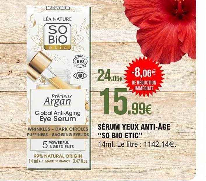 SÉRUM YEUX ANTI-ÂGE “SO BIO ETIC”