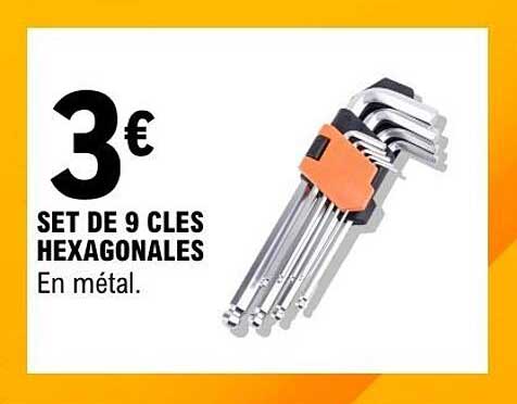 SET DE 9 CLES HEXAGONALES
