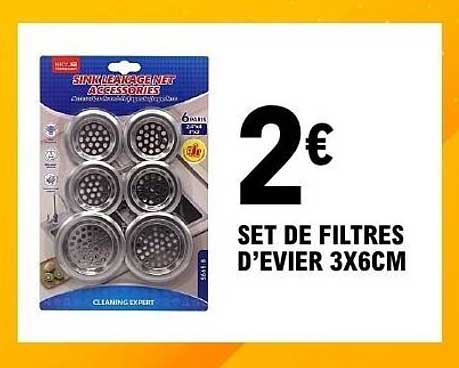 SET DE FILTRES D'EVIER 3X6CM