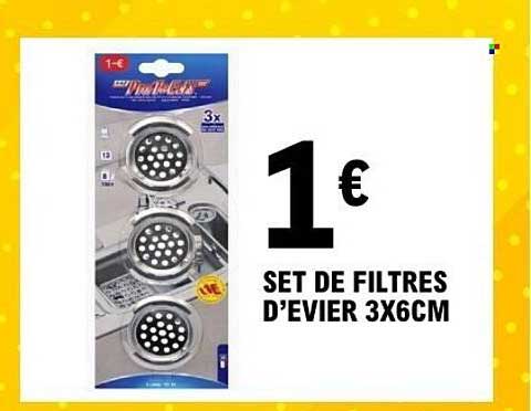 SET DE FILTRES D’EVIER 3X6CM