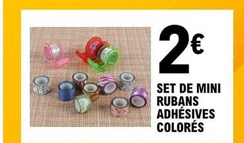 SET DE MINI RUBANS ADHÉSIVES COLORÉS