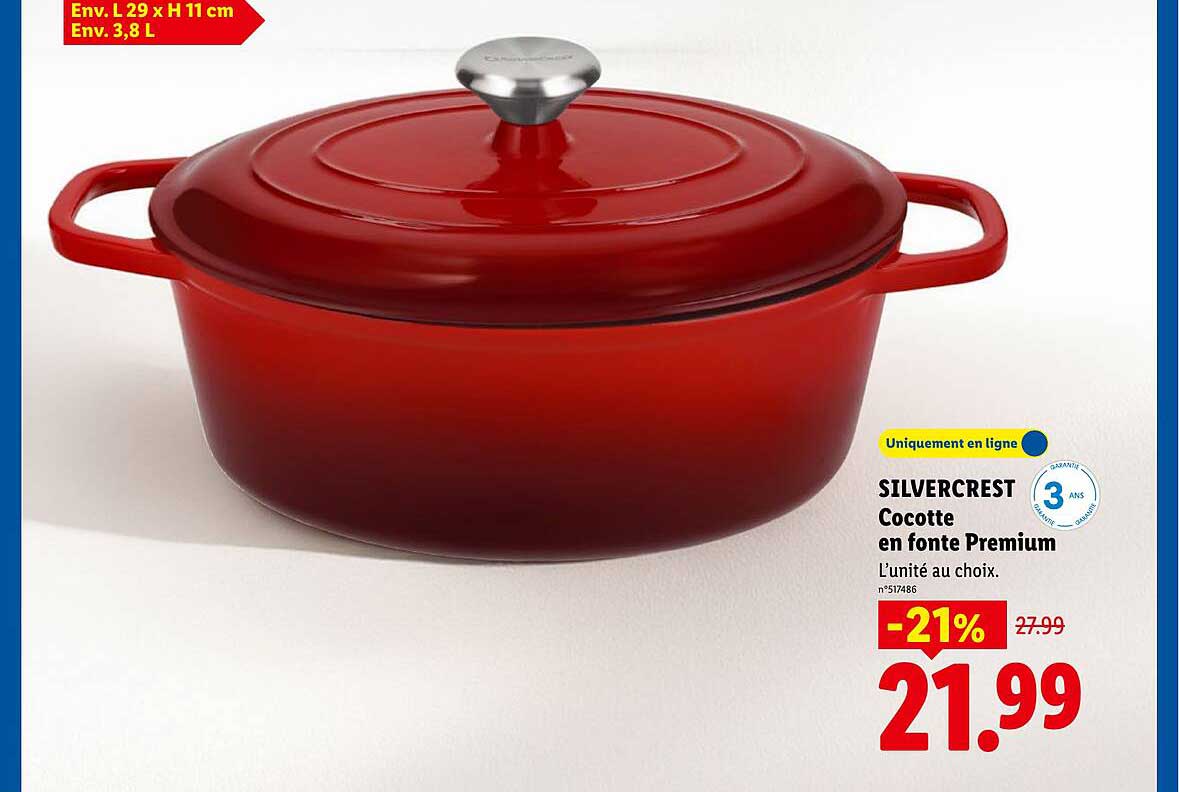 SILVERCREST Cocotte en fonte Premium
