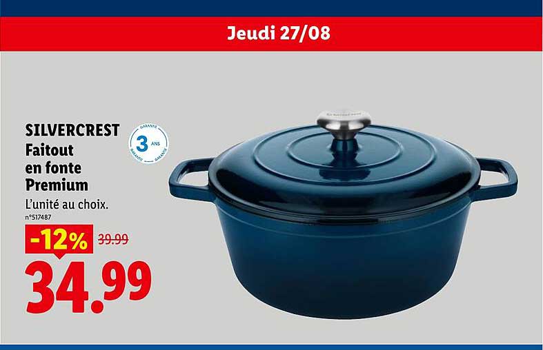 SILVERCREST Faitout en fonte Premium