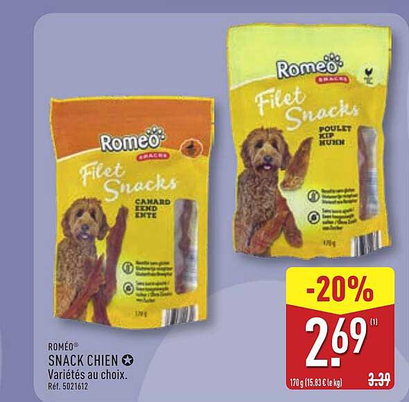 SNACK CHIEN Variétés au choix.