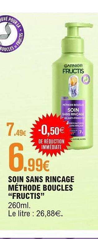 SOIN SANS RINCAGE METHODE BOUCLES “FRUCTIS”