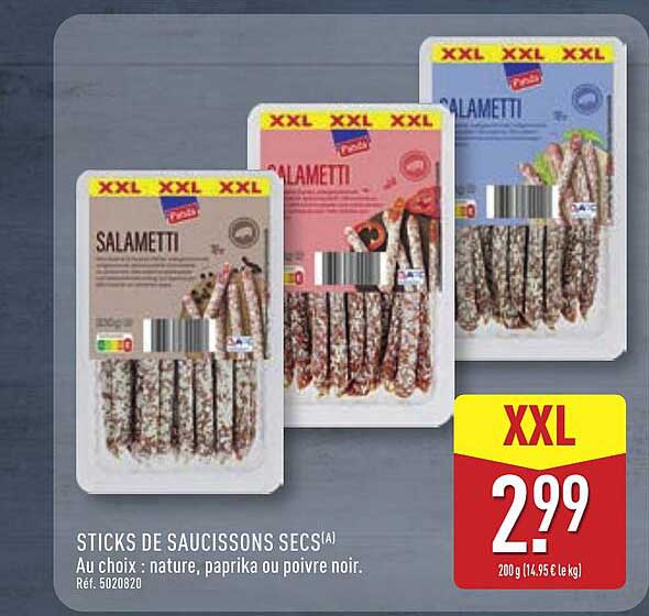 STICKS DE SAUCISSONS SECS(A)