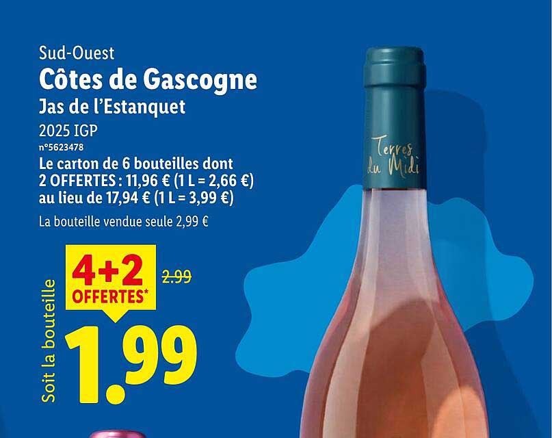 Sud-Ouest Côtes de Gascogne Jas de l’Estanquet 2025 IGP