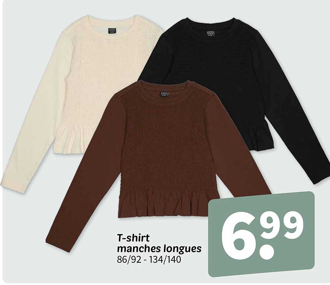 T-shirt manches longues 86/92 - 134/140