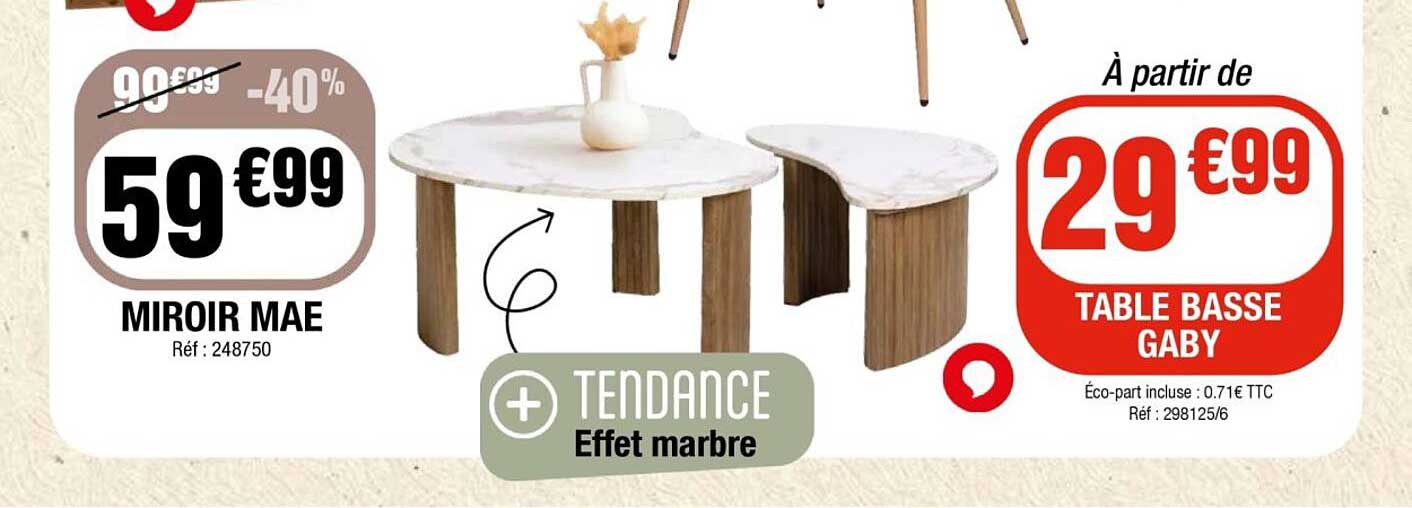 TABLE BASSE GABY