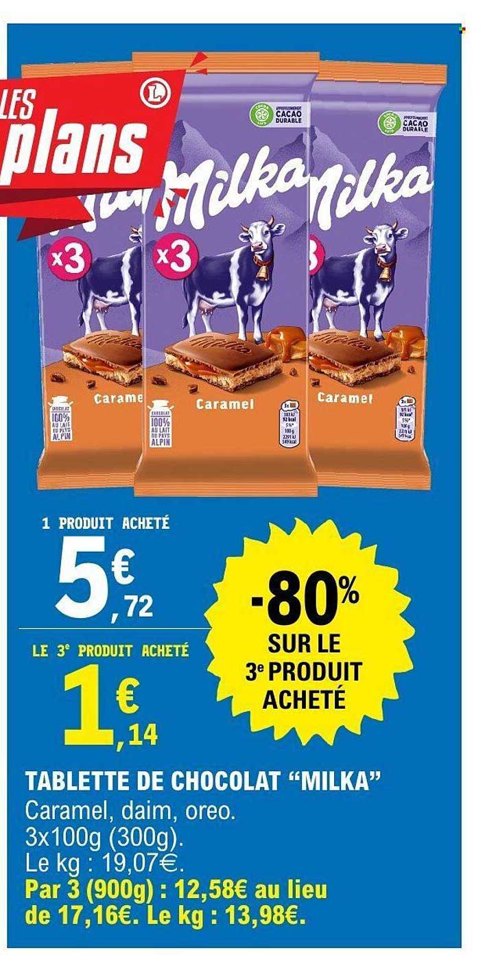 Tablette de chocolat “Milka”