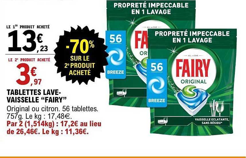 TABLETTES LAVE-VAISSELLE “FAIRY”
