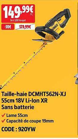 Taille-haie DCMHT562N-XJ 55cm 18V LI-Ion XR Sans batterie