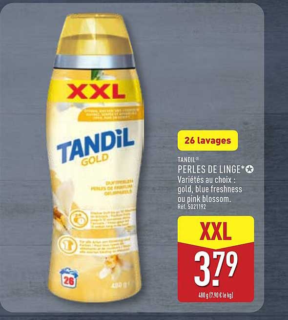 TANDIL® PERLES DE LINGE* Variétés au choix : gold, blue freshness ou pink blossom.