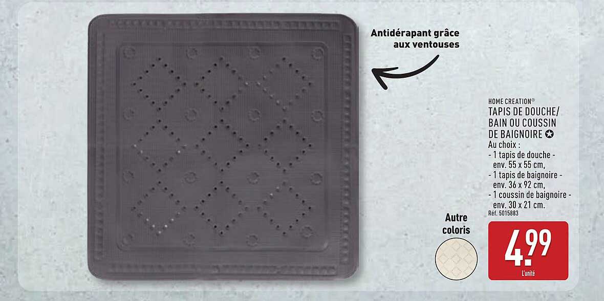 Tapis de douche / bain ou coussin de baignoire