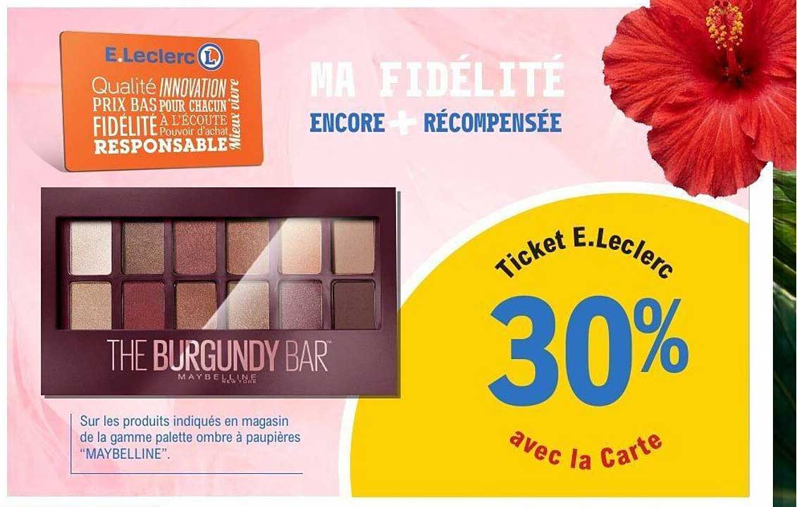 Ticket E.Leclerc 30% avec la Carte