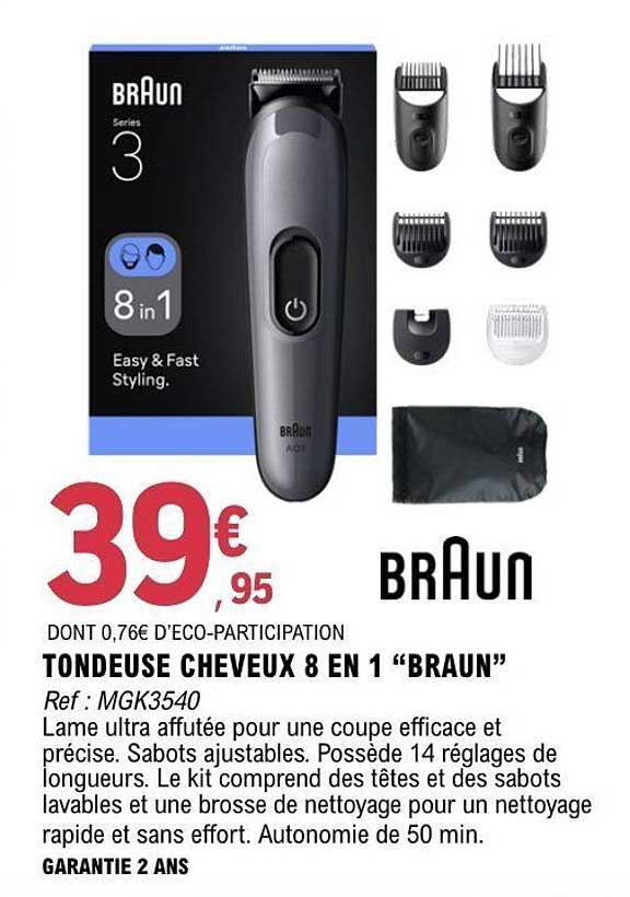 TONDEUSE CHEVEUX 8 EN 1 “BRAUN”