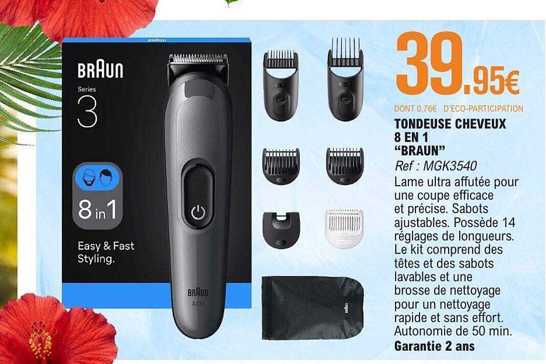 TONDEUSE CHEVEUX 8 EN 1 “BRAUN”