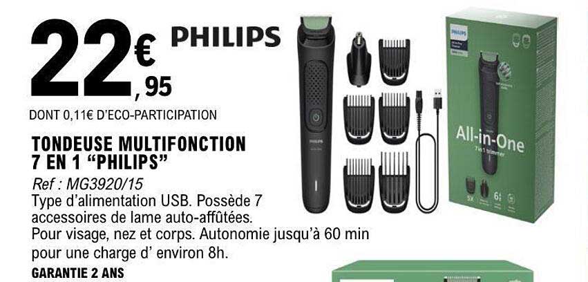 TONDEUSE MULTIFONCTION 7 EN 1 “PHILIPS”