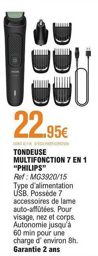 TONDEUSE MULTIFONCTION 7 EN 1 “PHILIPS”