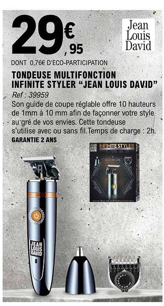 TONDEUSE MULTIFONCTION INFINITE STYLER “JEAN LOUIS DAVID”