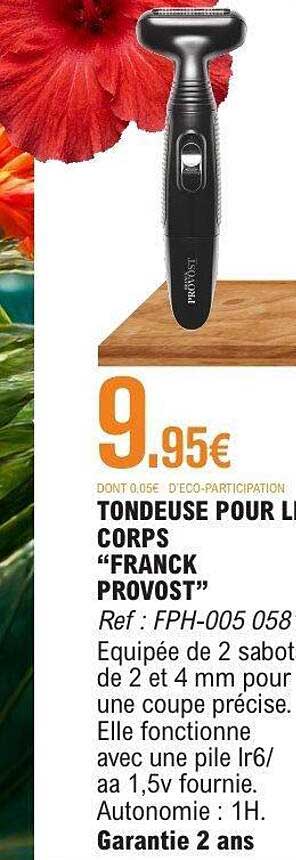 TONDEUSE POUR LE CORPS “FRANCK PROVOST”