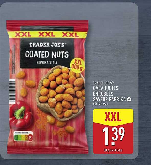 TRADER JOE'S® CACAHUÈTES ENROBÉES SAVEUR PAPRIKA