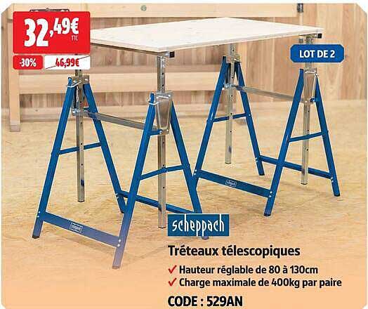 Tréteaux télescopiques